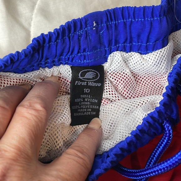 First Wave Swim Trunks. Sz 10 - Picture 2 of 2